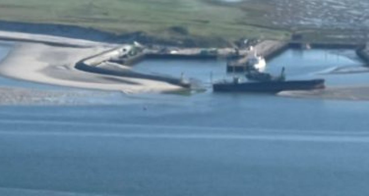 blockiertes Schiff Hafen Wangerooge