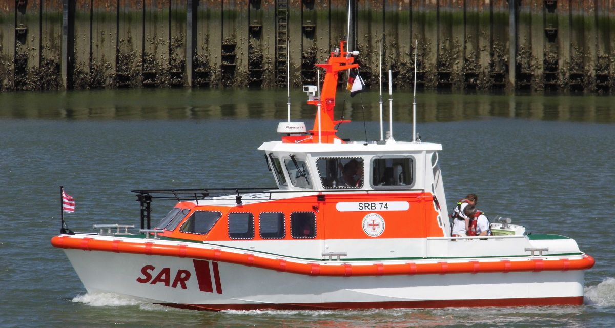Seenotrettungsboot-Neubau SRB 74 der Deutschen Gesellschaft zur Rettung Schiffbruechiger (DGzRS). Das Boot wird in Wilhelmshaven stationiert. 