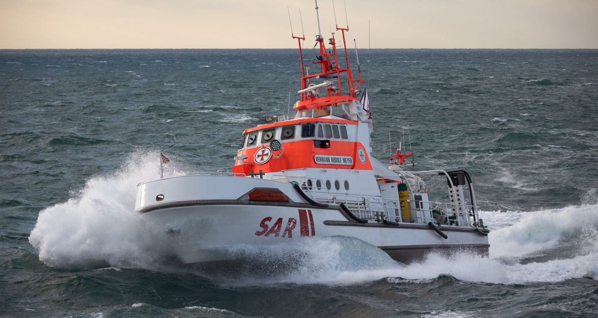 Seenotrettungskreuzer HERMANN RUDOLF MEYER/Station Bremerhaven gehoert zur 23,1-Meter-Klasse der Deutschen Gesellschaft zur Rettung Schiffbruechiger (DGzRS)