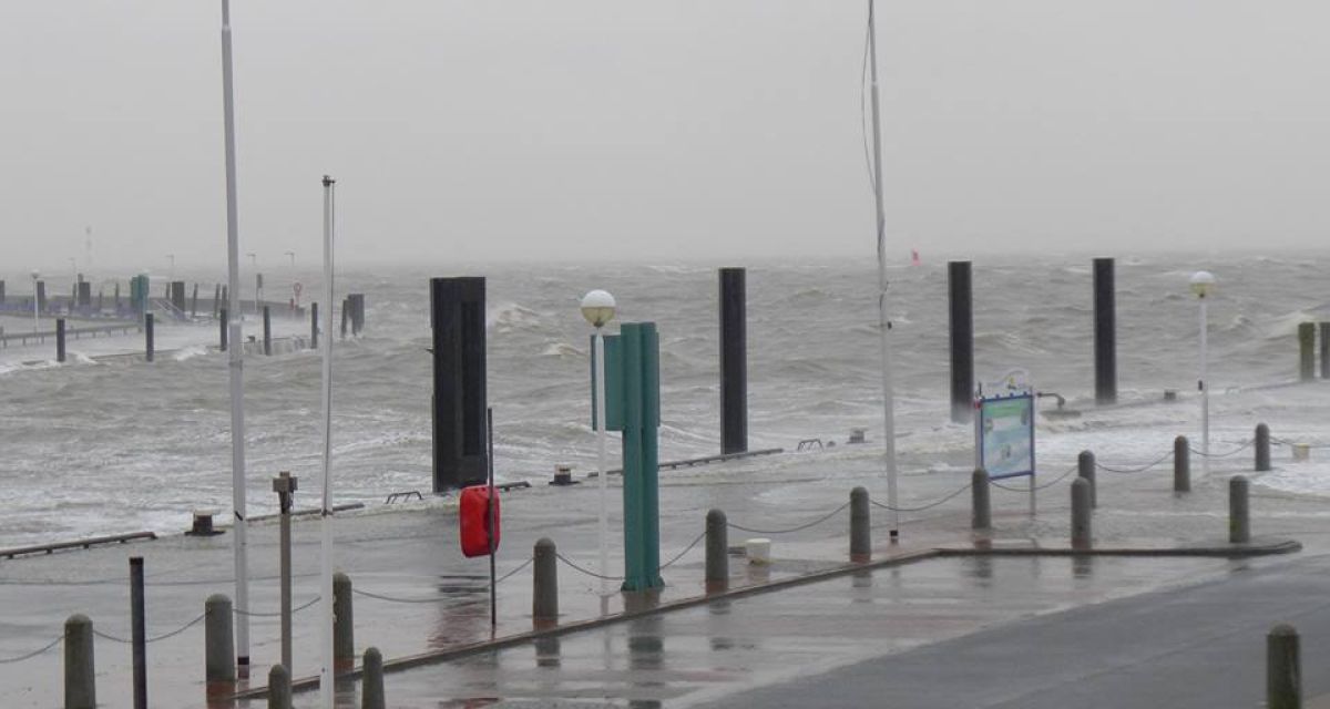 Sturmflut Wangerooge-Kai