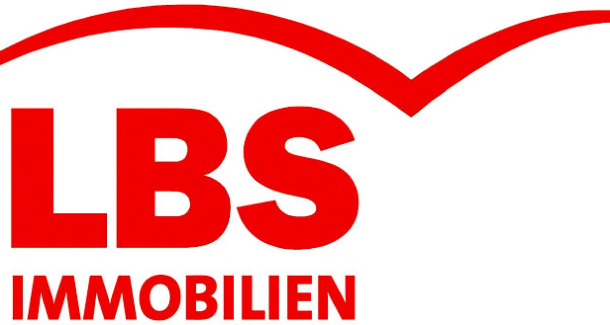 Roter Schriftzug: LBS Immobilien auf weißem Untergrund.