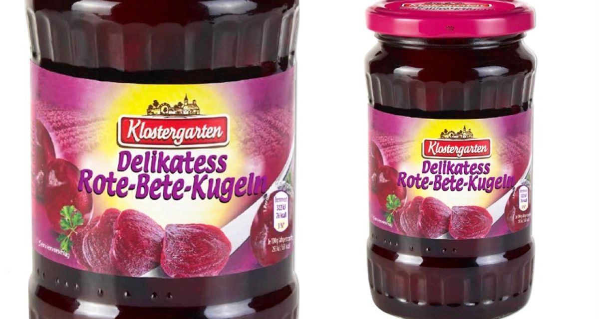 Gezeigt werden zwei Rote-Beete-Gläser