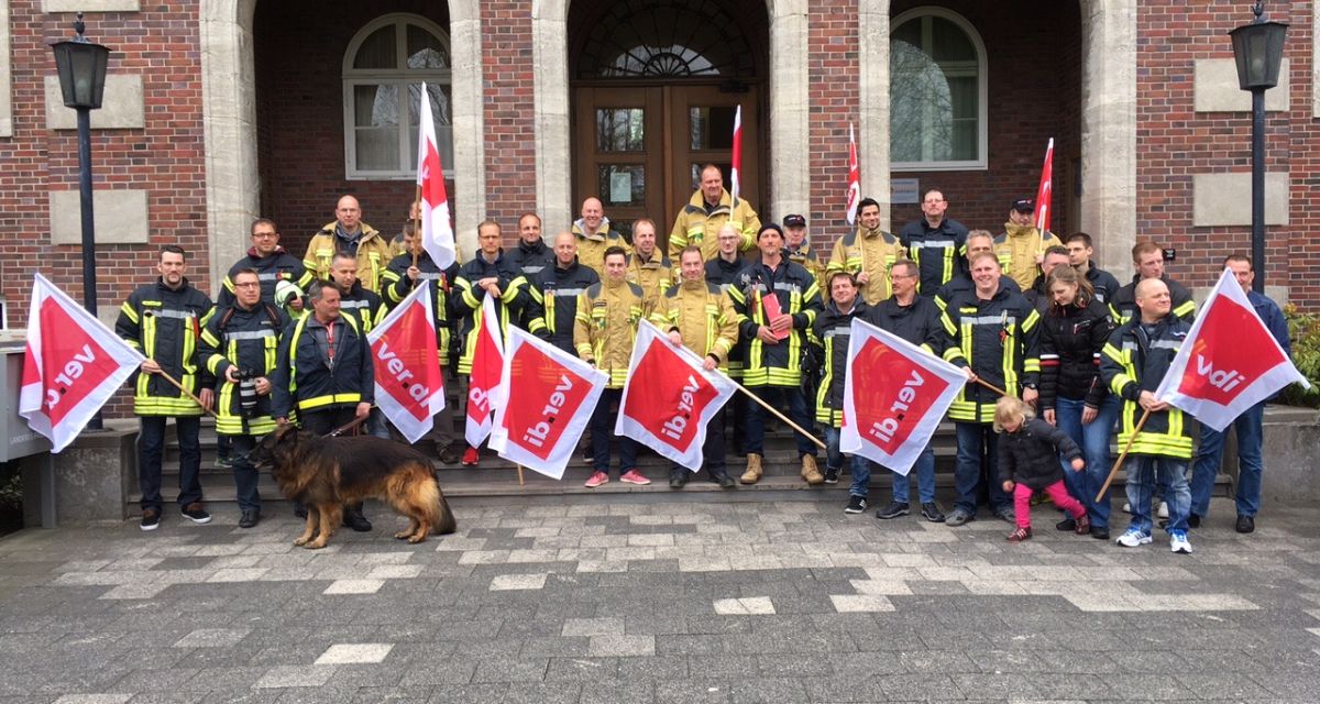 Protestaktion bei Berufsfeuerwehr Wilhelmshaven