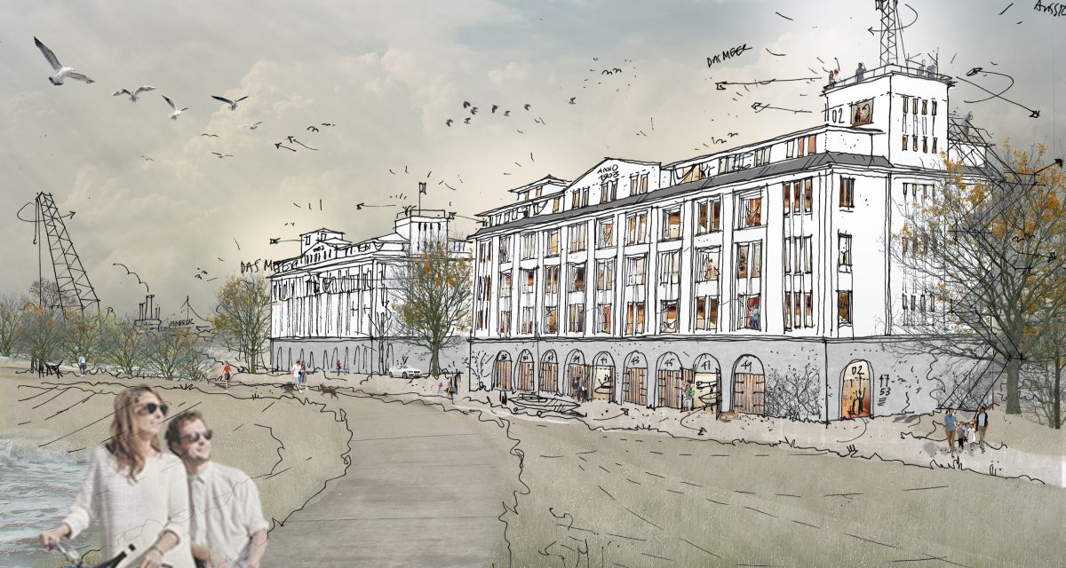 Der entwurf für das ferienwohnungsprojekt