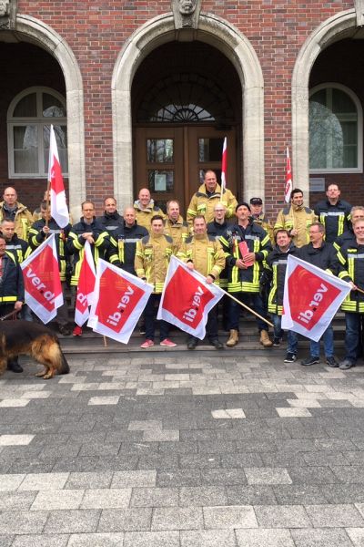 Protestaktion bei Berufsfeuerwehr Wilhelmshaven
