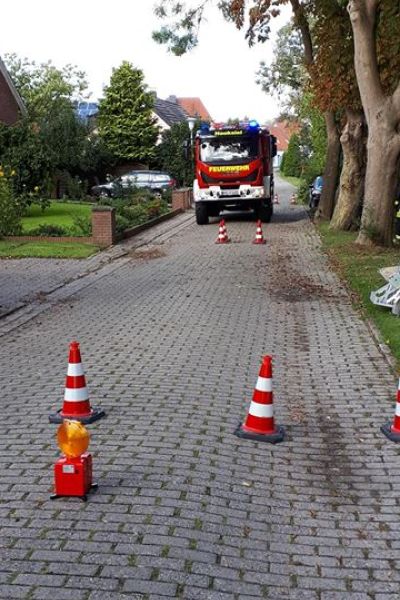 Straße in Hooksiel abgesackt