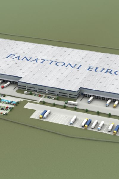 Bau vom VW-Logistikzentrum im Juni