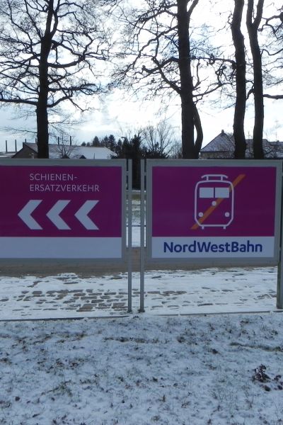 Schienenersatzverkehr ab Mittwoch