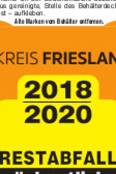 Neue Gebührenmarken für Abfallbehälter