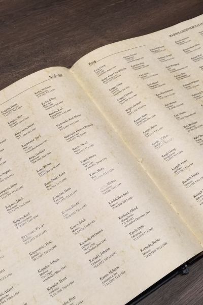 Gedenkbuch wieder aufgetaucht