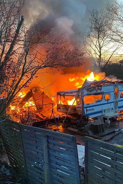 Brand auf Campingplatz in Zetel