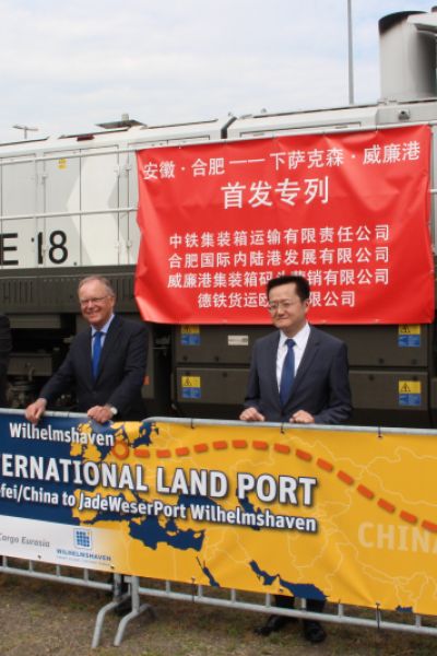 JadeWeserPort empfängt sieben Güterzüge aus China