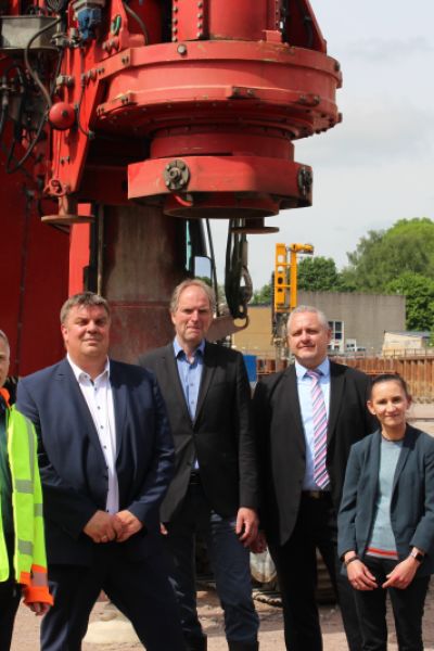 Beginn der Tiefgründung des Klinikum-Neubaus