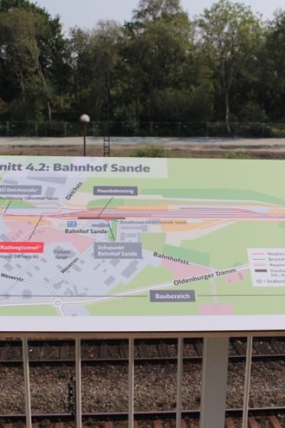 Spatenstich für den Gleisumbau am Bahnhof Sande