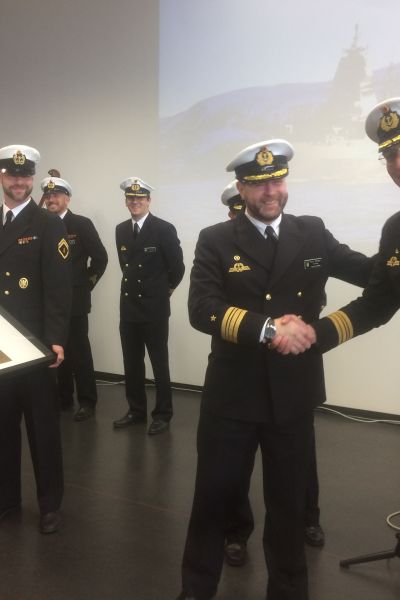 Kommandoübergabe auf der Fregatte „Sachsen“