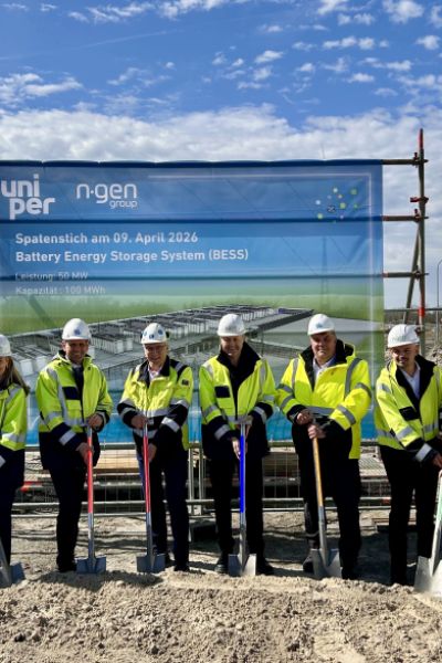 Spatenstich für Batteriespeicher auf Kraftwerksgelände