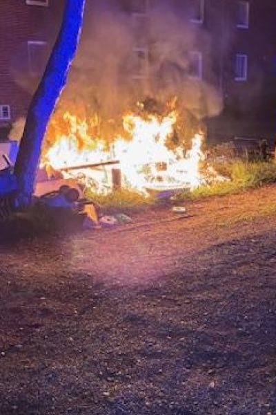 Sperrmüllbrand in der Paul-Hug-Straße