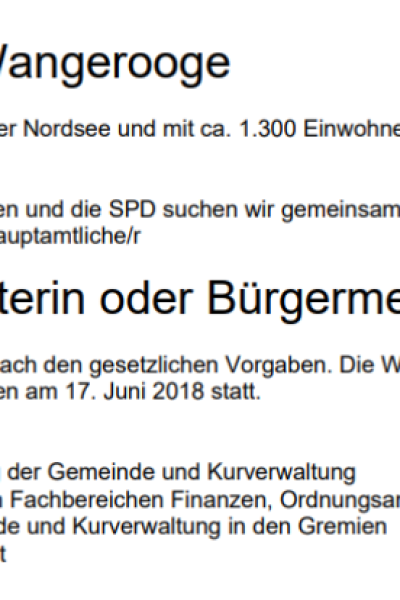 SPD, CDU und Grüne suchen Bürgermeister
